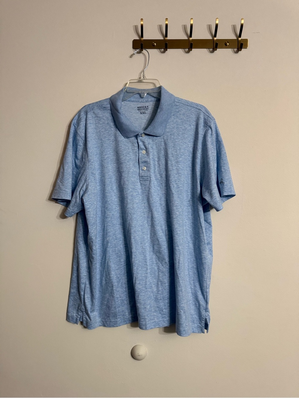 Brooks Brothers Shirt Mens XXL Heather Blue Golf Casual